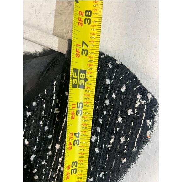 CH Carolina Herrera Dress Womens 6 Black White Tweed Sheath Satin Trim V410-CH - Picture 10 of 11